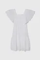 белый Хлопковое детское платье Pepe Jeans ODELET Для девочек