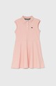 Lacoste vestito bambina mini rosa EJ5297