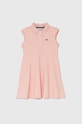 Lacoste vestito bambina mini rosa EJ5297