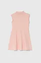 Παιδικό φόρεμα Lacoste ροζ