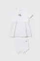 λευκό Φόρεμα μωρού Calvin Klein Jeans Για κορίτσια