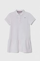 Tommy Hilfiger sukienka dziecięca z elastanem biały KG0KG07777.104.122.PPYH