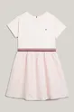Dievčenské bavlnené šaty Tommy Hilfiger ružová