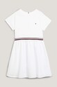 Tommy Hilfiger sukienka bawełniana dziecięca KG0KG07925.128.176.PPYH biały SS24