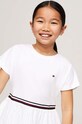 Dziewczynka Tommy Hilfiger sukienka bawełniana dziecięca KG0KG07925.128.176.PPYH biały