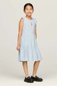 Дитяча бавовняна сукня Tommy Hilfiger бавовна блакитний KG0KG07929.128.176.PPYH