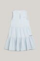 Дитяча бавовняна сукня Tommy Hilfiger KG0KG07929.128.176.PPYH блакитний SS24