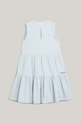 Дитяча бавовняна сукня Tommy Hilfiger KG0KG07929.128.176.PPYH блакитний SS24