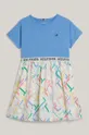 Otroška bombažna obleka Tommy Hilfiger pisana
