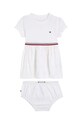 Φόρεμα μωρού Tommy Hilfiger με ελαστάν λευκό KN0KN01801.PPYH