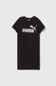 Puma gyerek ruha ESS+ Logo Dress TR G rövid fekete 673493