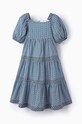 Παιδικό βαμβακερό φόρεμα zippy 3105948801 μπλε SS24
