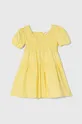 жёлтый Хлопковое детское платье zippy Для девочек