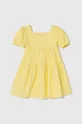 Παιδικό βαμβακερό φόρεμα zippy κίτρινο
