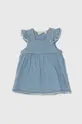 plava Pamučna haljina za bebe zippy Za djevojčice