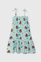 tirkizna Dječja pamučna haljina zippy x Disney Za djevojčice