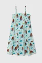Otroška bombažna obleka zippy x Disney turkizna