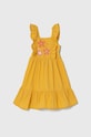 Детское платье с примесью льна zippy клёш жёлтый 3105982101