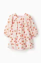 roza Pamučna haljina za bebe zippy Za djevojčice