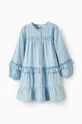 plava Dječja pamučna haljina zippy Za djevojčice