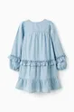 Παιδικό βαμβακερό φόρεμα zippy μπλε