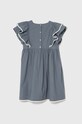 Дитяча бавовняна сукня zippy 3106053801 блакитний SS24