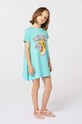 Хлопковое детское платье Kenzo Kids короткий голубой K60832.114.150