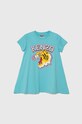 Детска памучна рокля Kenzo Kids K60832.114.150 син SS24