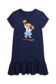 Детска памучна рокля Polo Ralph Lauren памук тъмносин 312953280001