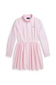 Хлопковое детское платье Polo Ralph Lauren длинный розовый 313934179001
