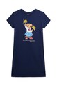 Dětské bavlněné šaty Polo Ralph Lauren mini námořnická modř 313942862001