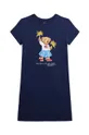тёмно-синий Хлопковое детское платье Polo Ralph Lauren Для девочек