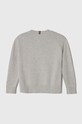 Tommy Hilfiger sweter bawełniany dziecięcy KB0KB08724.PPYH szary SS24