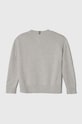 Tommy Hilfiger sweter bawełniany dziecięcy KB0KB08724.PPYH szary SS24