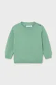 Bombažni pulover za dojenčke Mayoral zelena