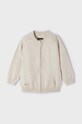 Dječji pamučni kardigan Mayoral bez uzorka bež 3362.5B.Mini.PPYH
