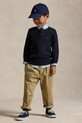 Παιδικό βαμβακερό πουλόβερ Polo Ralph Lauren σκούρο μπλε 322702674060