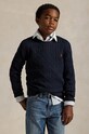 Polo Ralph Lauren pulover de bumbac pentru copii uni negru 323702674060