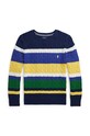Detský bavlnený sveter Polo Ralph Lauren tenká zelená 323941097001