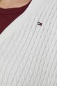 Bavlněný kardigan Tommy Hilfiger WW0WW40673 bílá