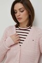 Tommy Hilfiger kardigan bawełniany różowy WW0WW40673