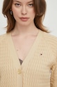 Tommy Hilfiger kardigan bawełniany beżowy WW0WW40673