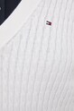 Bavlněný svetr Tommy Hilfiger WW0WW40674 bílá