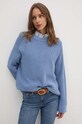 Bavlněný svetr Tommy Hilfiger modrá WW0WW40751