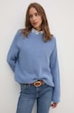 Βαμβακερό πουλόβερ Tommy Hilfiger μπλε WW0WW40751