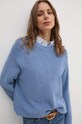 Bavlněný svetr Tommy Hilfiger WW0WW40751 modrá