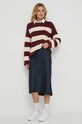 Tommy Hilfiger sweter bawełniany WW0WW40751 bordowy AW24