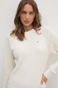 Βαμβακερό πουλόβερ Tommy Hilfiger μπεζ WW0WW41142
