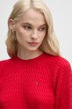 Tommy Hilfiger maglione in cotone rosso WW0WW41142