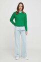 Bavlněný svetr Tommy Hilfiger WW0WW41142 zelená AW24